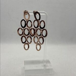 Ippolita Rosé Open Oval Cascade Chandelier Earrings .925